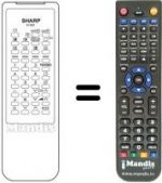 Replacement remote control RRMCG1039BMSA