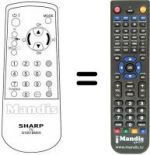Replacement remote control Sharp RRMCG1051BMSA