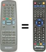 Replacement remote control Sharp RRMC-G1073BMSA