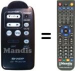 Replacement remote control Sharp RRMCG1263CESA