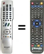 Replacement remote control Sharp LC-37GA3H