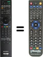 Replacement remote control Sony KDL-55NX815