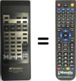 Replacement remote control Sansui RS-1520