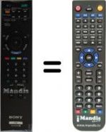 Replacement remote control Sony KDL-32EX600