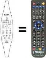 Replacement remote control Saba T7032VT
