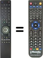Replacement remote control Grundig VISION326 3931T 2