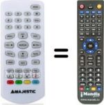 Replacement remote control MAJESTIC TVD-934 TFT