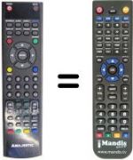 Replacement remote control MAJESTIC TVD-219N LED