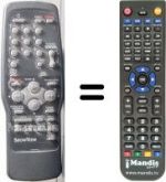 Replacement remote control Tevion MD9025