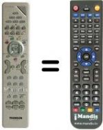 Replacement remote control Thomson DTH8550E-VCR-DVD-HDD