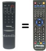 Replacement remote control Toshiba 21R01F