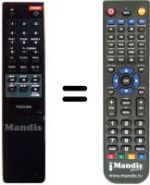 Replacement remote control Toshiba V121S