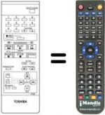 Replacement remote control Toshiba 7014-8347