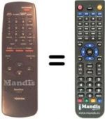 Replacement remote control Toshiba V427G