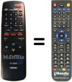 Replacement remote control Toshiba V705W