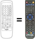 Replacement remote control Toshiba V828G