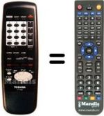 Replacement remote control Toshiba V728W