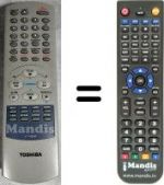 Replacement remote control Toshiba V622EW