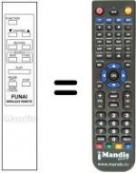 Replacement remote control Funai VCR5400