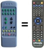 Replacement remote control Mivar 21SF1 STEREO