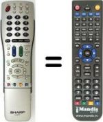 Replacement remote control Sharp LC-37P70EK