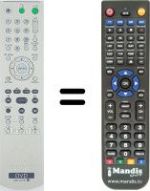 Replacement remote control Sony DVP-NS29