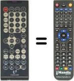 Replacement remote control MAJESTIC DVX-189