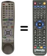 Replacement remote control Hitachi DV-W1