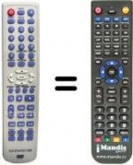 Replacement remote control Daewoo DV2500H