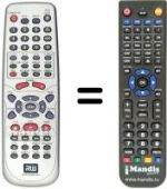 Replacement remote control Hyundai DVR530H