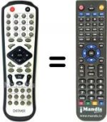 Replacement remote control Denver DVU-1010