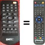 Replacement remote control Emtec MOVIECUBE
