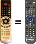 Replacement remote control Mirage 5000HD
