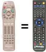 Replacement remote control Panasonic DMRE-20