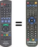 Replacement remote control Panasonic DMRE-X87
