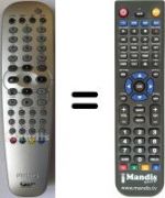 Replacement remote control Philips DVD-R7250H / 58