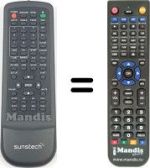 Replacement remote control Sunstech Remcon008