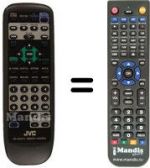Replacement remote control JVC RM-SV511U