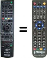 Replacement remote control Sony RDR-HXD995