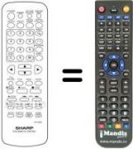 Replacement remote control Sharp DV560S