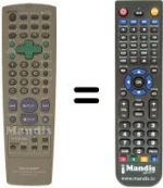 Replacement remote control Sharp RRMCG1203AJSA
