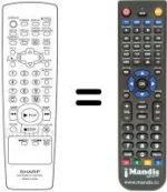 Replacement remote control Sharp DV700S