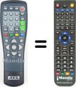 Replacement remote control Axil RT0400 HD