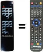 Replacement remote control Amstrad SRD1600