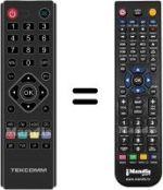 Replacement remote control TEKCOMM TCT3400