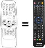 Replacement remote control Roadstar TLV 1081 XT