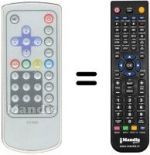 Replacement remote control Irradio XTV 10 C