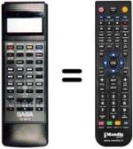 Replacement remote control Saba VR 6844 E
