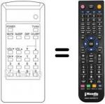 Replacement remote control Ctc CTV 197