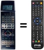 Replacement remote control Sanyo VHR-D5670 I